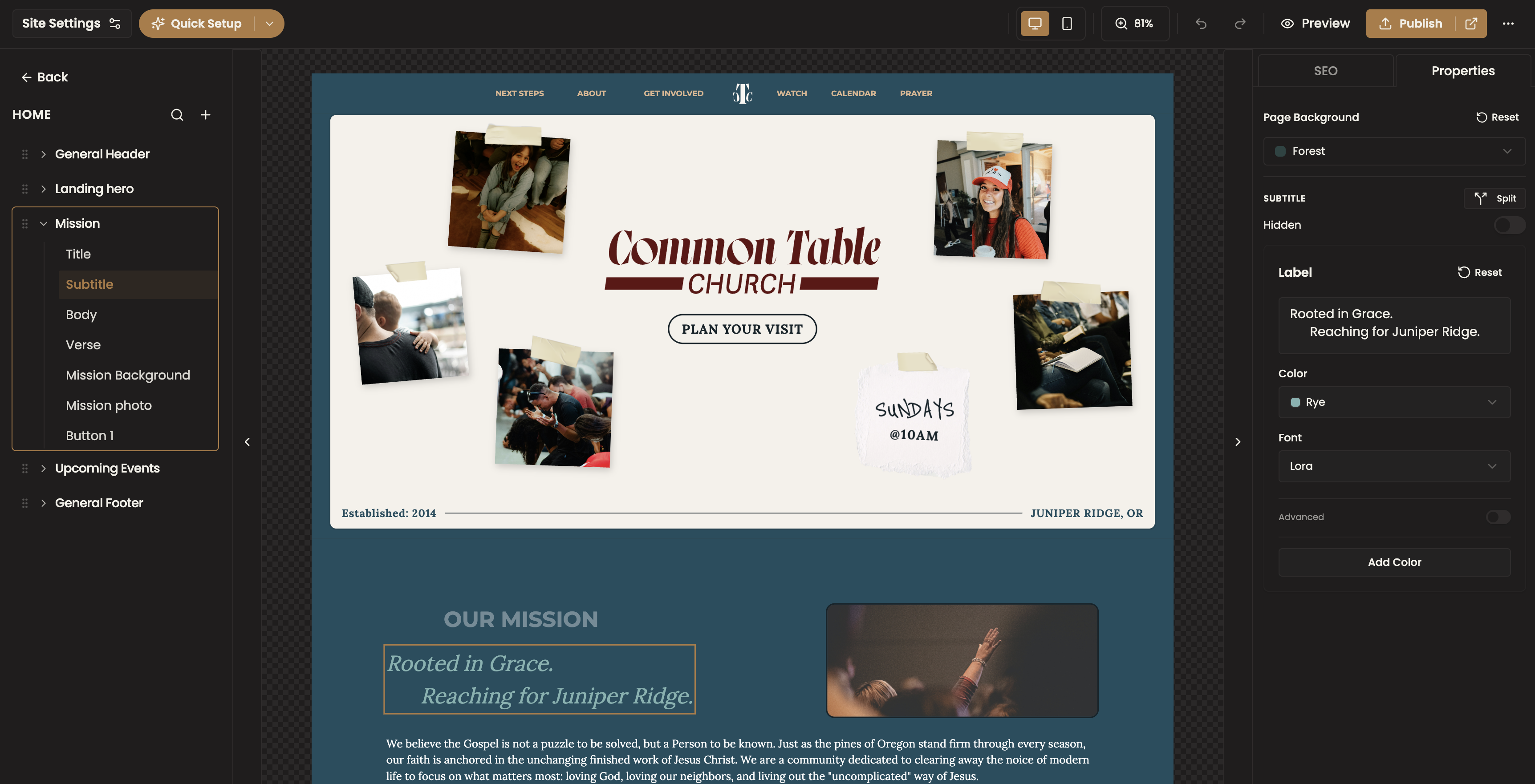 Citizen Sites guided page editor